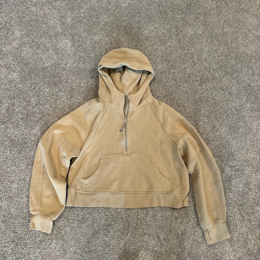 Lululemon Scuba Oversized Half-Zip Hoodie - Tan